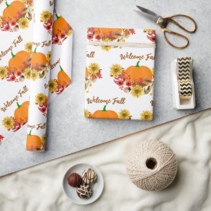 Ländliche Herbsternte / Willkommen Herbstbasteln  Geschenkpapier