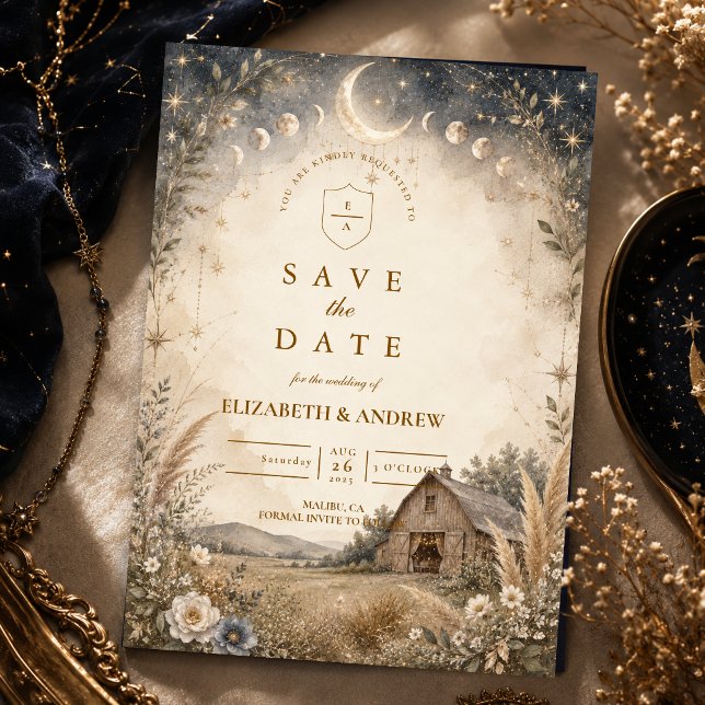 Ländliche himmlische Hochzeit Save The Date (Von Creator hochgeladen)