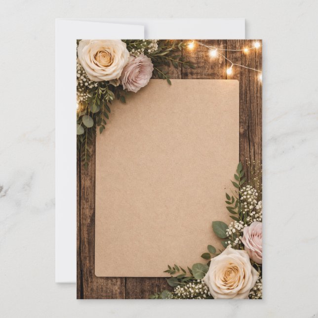 ländliche Hochzeit Einladung (Vorderseite)