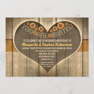 ländliche Hochzeit-Jubiläumseinladungen Einladung