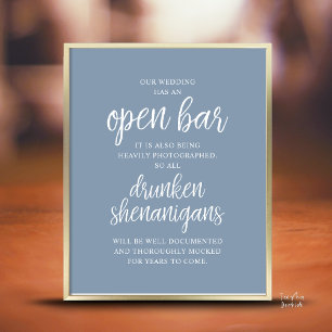 Ländliche Hochzeit mit Open Bar, betrunkene Scherz Poster