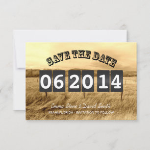 Ländliche Hochzeit Save the Date Ankündigungen im 