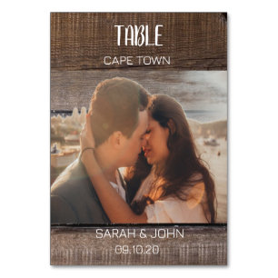 Ländliche Hochzeits-Reiseziel Foto Name  Tischnummer