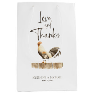 Ländliche Hochzeits-Willkommens-Geschenktasche aus Mittlere Geschenktüte