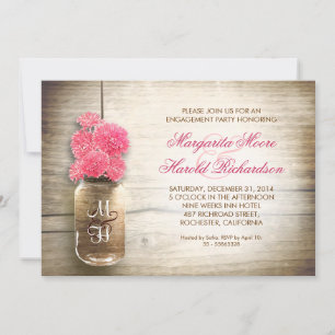 ländliche Hochzeitsankündigungen im Mason-Topf-Sti Einladung