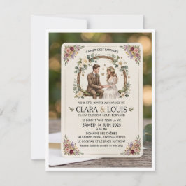 Ländliche Hochzeitseinladung: Liebe in Sanftheit RSVP Karte