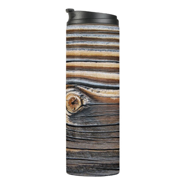 Ländliche Holzmaserung Thermosbecher (Nach rechts gedreht)