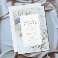 Ländliche Hydrangea Blau Weiße Blumige Hochzeitsdu