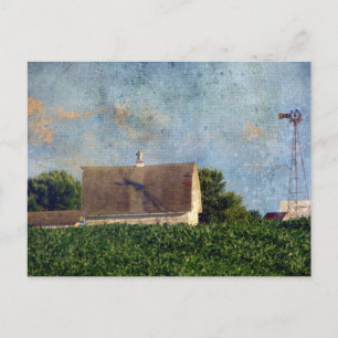 Ländliche Iowa-Scheune 4 Postkarte