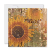 ländliche Karton-Sonnenblumen-Hochzeit