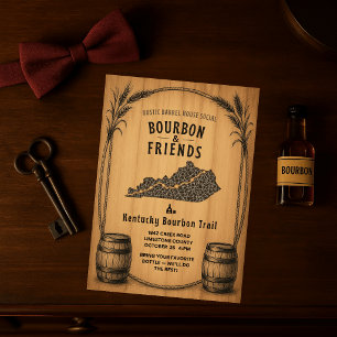 Ländliche Kentucky Bourbon Party-Einladung