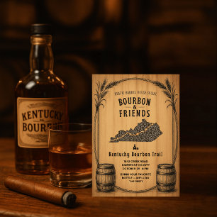 Ländliche Kentucky Bourbon Party-Einladung Einladung