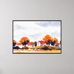 Ländliche Landschaft Leinwanddruck