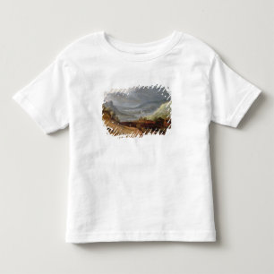 Ländliche Landschaft mit einem Bauern, der Pferde Kleinkind T-shirt