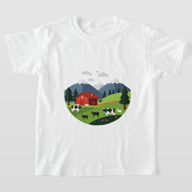 Ländliche Landschaft T-Shirt (Ablage )
