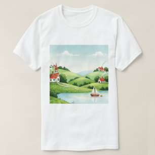 Ländliche Landschaft T-Shirt