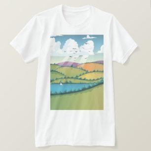 Ländliche Landschaft. T-Shirt