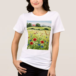 Ländliche Landschaft Tri-Blend Shirt