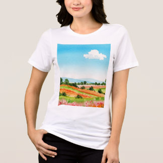 Ländliche Landschaft Tri-Blend Shirt