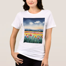 Ländliche Landschaft Tri-Blend Shirt