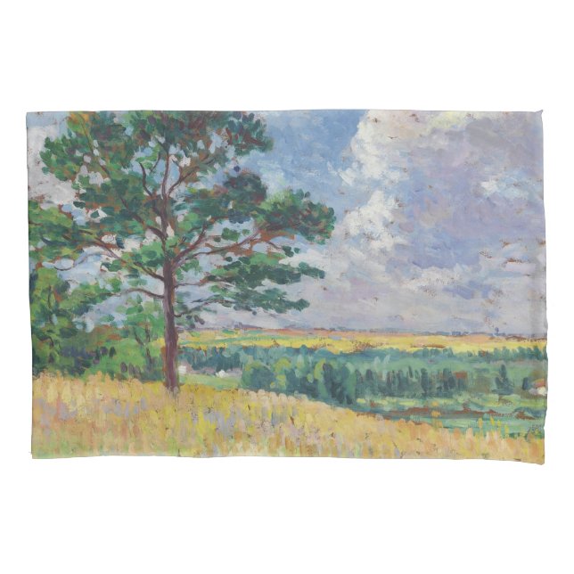 Ländliche Landschaft um Méréville, Frankreich (Art Kissenbezug (Vorderseite-Links)