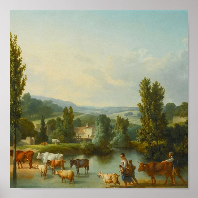 Ländliche Landschaftswandkunstposter Poster (Vorne)