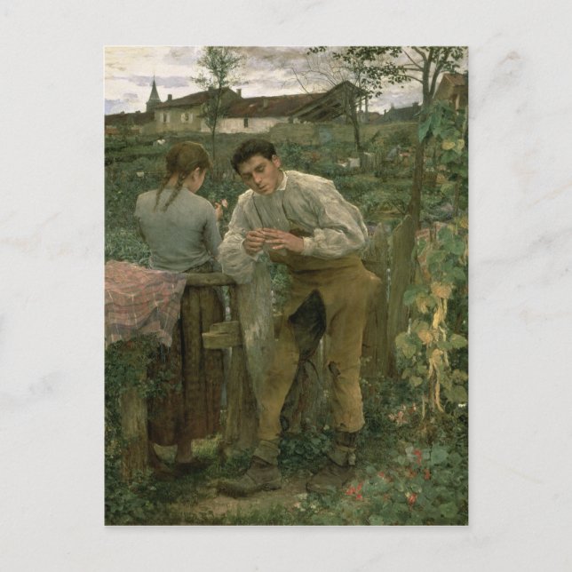 Ländliche Liebe, 1882 Postkarte (Vorderseite)