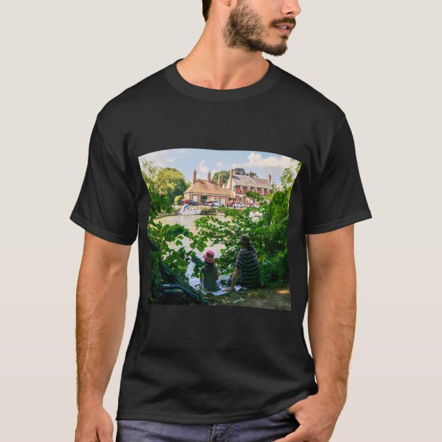 Ländliche Mädchen fischen auch T-Shirt (Vorderseite)
