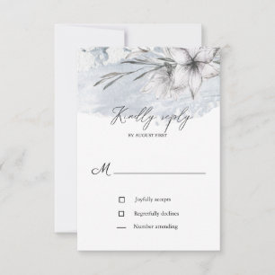 ländliche pastellfarbene Botanik-RSVP-Hochzeitskar RSVP Karte