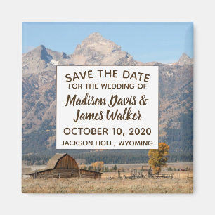 Ländliche Ranch, die Save the Date Magneten Magnet