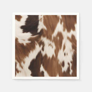 Ländliche Ranch-Farm-Kuhhaut-Country-Western-Party Serviette