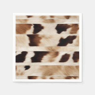 Ländliche Ranch-Farm-Kuhhaut-Country-Western-Party Serviette