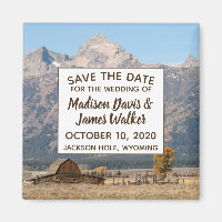 Ländliche Ranch Hochzeit speichern das Datum Magne