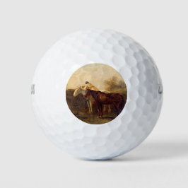 Ländliche Rendezvous (Romantischer Kuss auf dem Pf Golfball