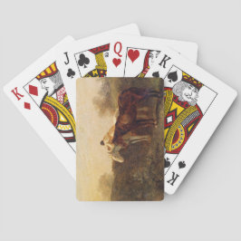 Ländliche Rendezvous (Romantischer Kuss auf dem Pf Spielkarten