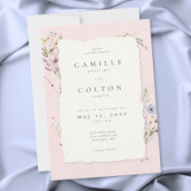 Ländliche Rosé Romantische Wildblumen-Hochzeit