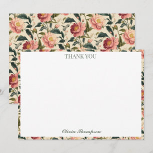 Ländliche Rosen Landblumen Brause Bridal Shower Ma Dankeskarte