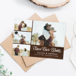 Ländliche rustikale Hochzeit Save The Date Karte