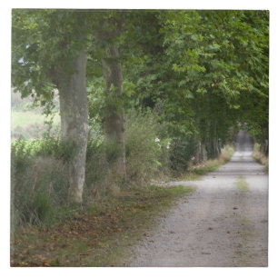 Ländliche Schotterstraße in der Nähe der Stadt Fliese