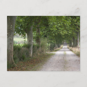 Ländliche Schotterstraße in der Nähe der Stadt Postkarte