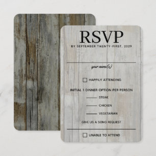 Ländliche Schwarzwald-Essensauswahl RSVP Karte