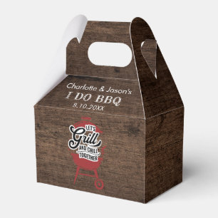 Ländliche Sommer-Hochzeitsankündigung BBQ Geschenkschachtel