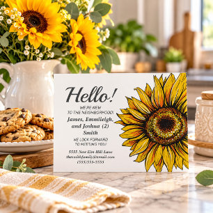 Ländliche Sonnenblume Neue Nachbarn Einführung Postkarte