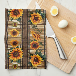 Ländliche Sonnenblumen Geschirrtuch