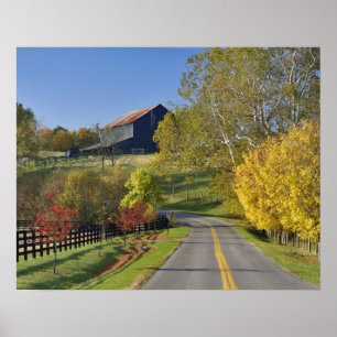Ländliche Straße durch die Bluegrass-Region von Ke Poster