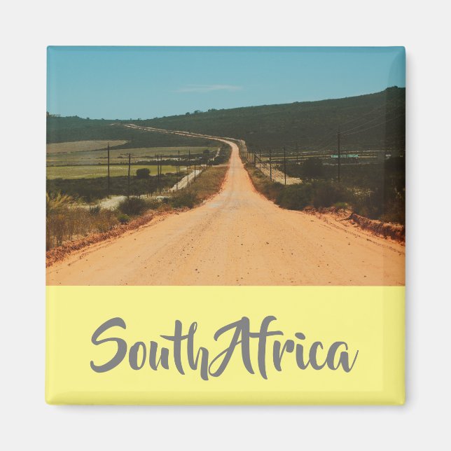 Ländliche Straße Südafrika Landschaftsbild Magnet (Vorne)