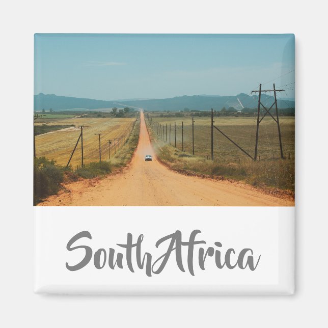 Ländliche Straße Südafrika Landschaftsbild Magnet (Vorne)