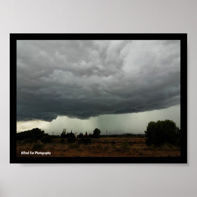 Ländliche Sturmwolke Poster (Vorne)