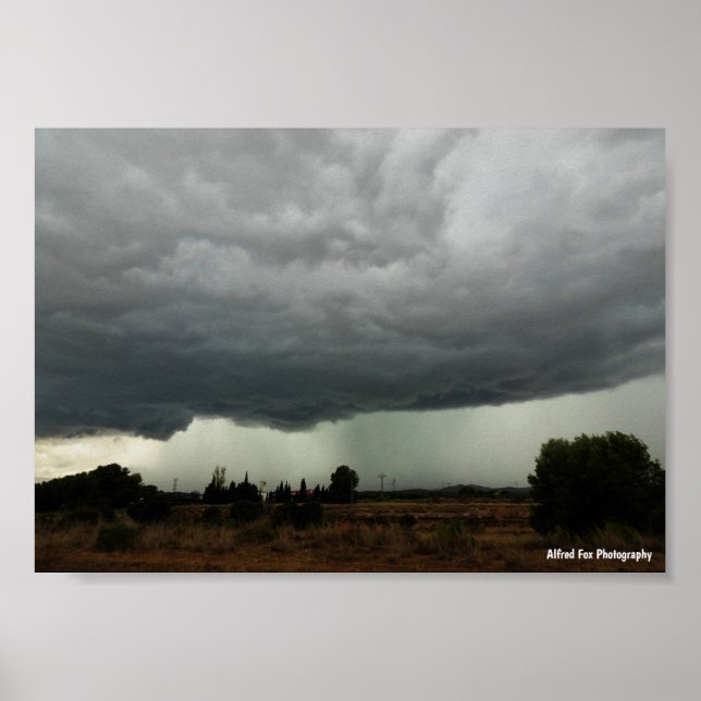 Ländliche Sturmwolke Poster (Vorne)