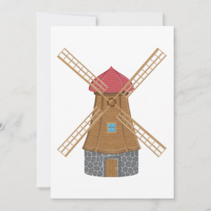 Ländliche traditionelle hölzerne Windmühle Einladung